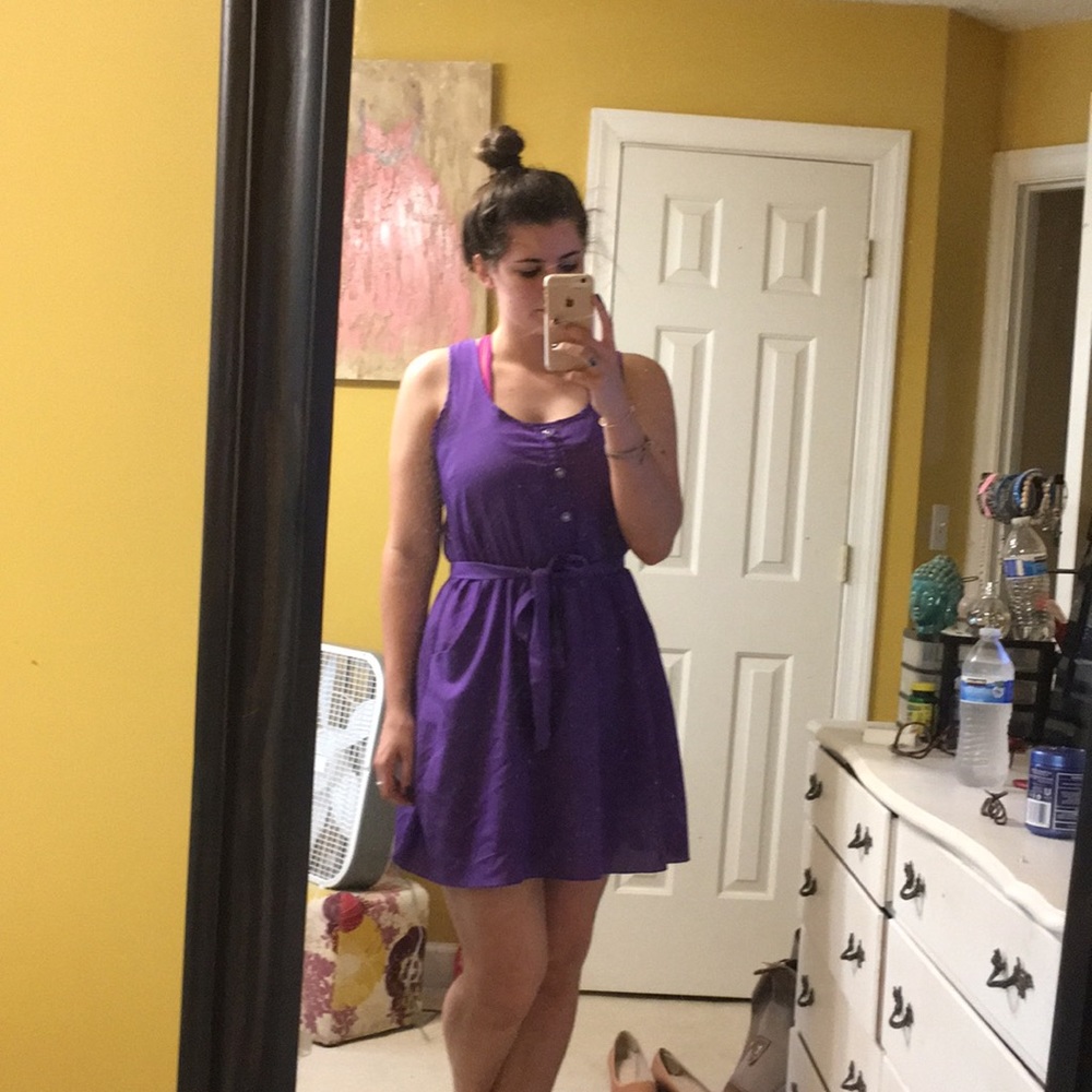 Purple casual dress